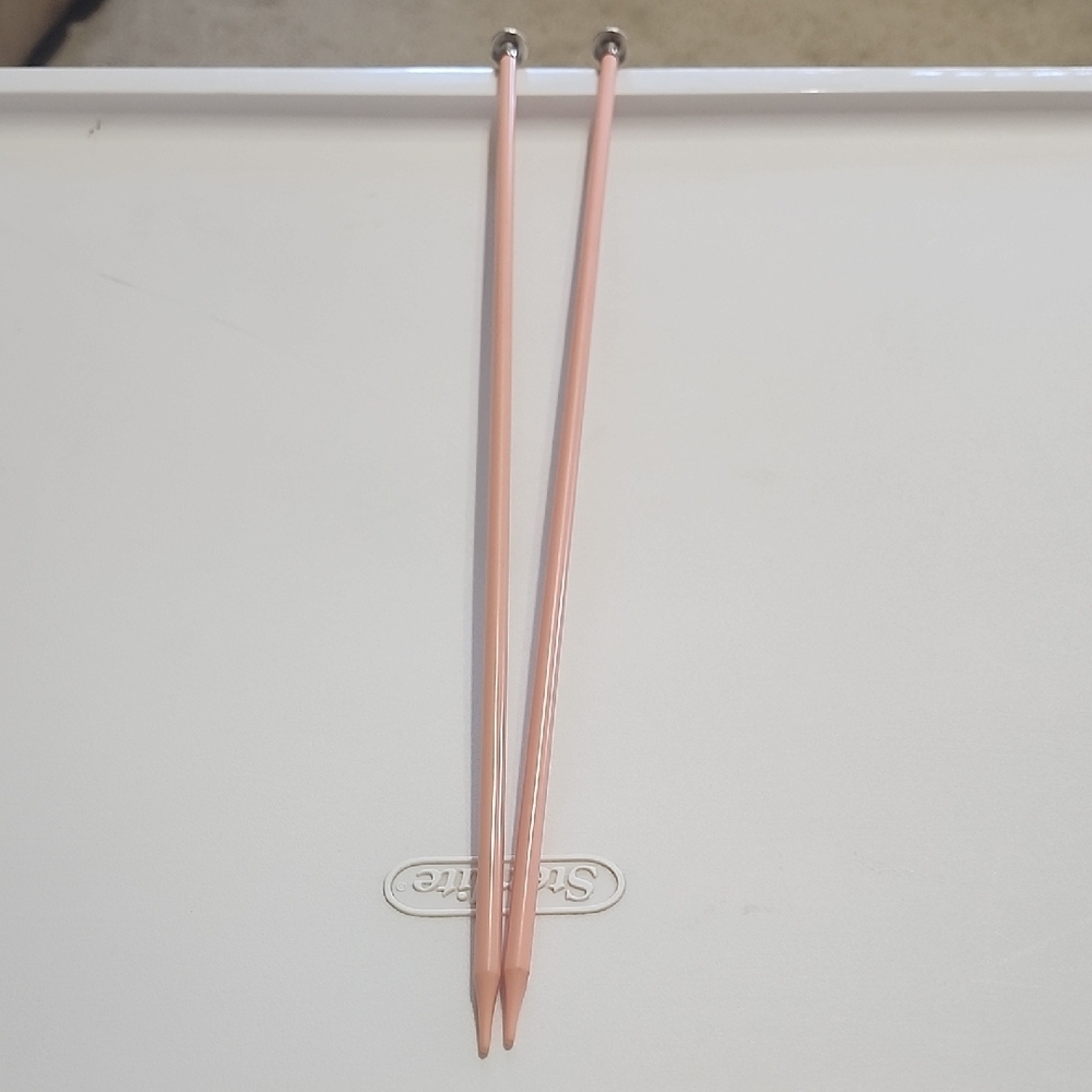 Aluminum Metal Size 9 Peach Knitting Needles Boye USA
